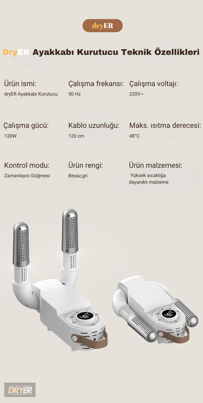 dryER Akıllı Ayakkabı Kurutucu